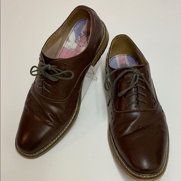 EUC English Laundry Brown Wingtips Sz 10 B42 - Picture 2 of 10